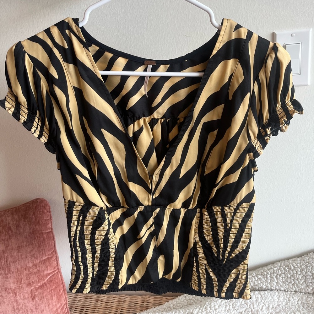 Free people tiger striped top